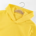 thumbnail image 5 of Girls Long Sleeve Solid Color Hooded Pullover Top For Kids And Tweens Casual Comfortable Sweatshirt 8-9 Years Yellow, 5 of 8