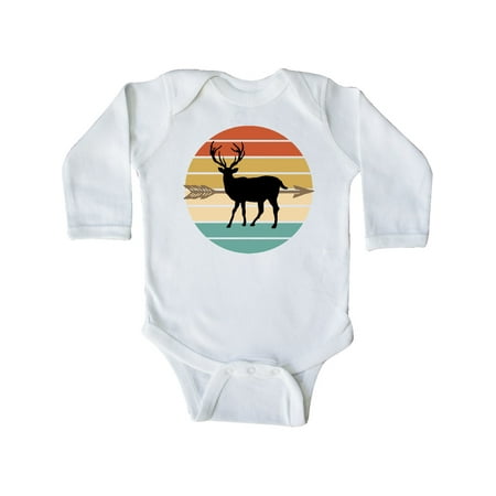 

Inktastic Bowhunting Archery Deer Retro Sunset Gift Baby Boy or Baby Girl Long Sleeve Bodysuit