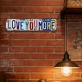 thumbnail image 4 of You More: letrero de hojalata «Love You More» para colgar en la pared, sobre la puerta, estilo retro de Wall Street, 4 of 6