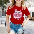 thumbnail image 2 of TZEWGL T-Shirts For Kid Bouquet Cute Printed Solid Color Short Sleeve Blouse For Infnants size 4-5T, 2 of 4