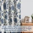 thumbnail image 6 of DriftAway Linen Floral Paisley Navy Blackout Curtains for Living Room Bedroom 96 Inch Length 2 Panels Lined Back Tab Rod Pocket Window Drapes Thermal Farmhouse Country Jacobean Curtains, 6 of 8