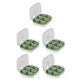 thumbnail image 3 of Transemion Impact-Resistant Pill Case Lightweight And Anti-Corrosion For Travel Sealing Green-6 Slots 5Set, 3 of 6
