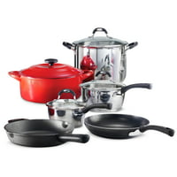 Tramontina 10-Piece Kitchen Essentials Multi-Material Cast Iron Cookware Set