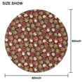 thumbnail image 6 of Red Christmas Ornament Pattern Round Tablecloth 60"x60",Wrinkle Wipeable Table Cloth for Kitchen Dining Room Picnic Patio Party, 6 of 6
