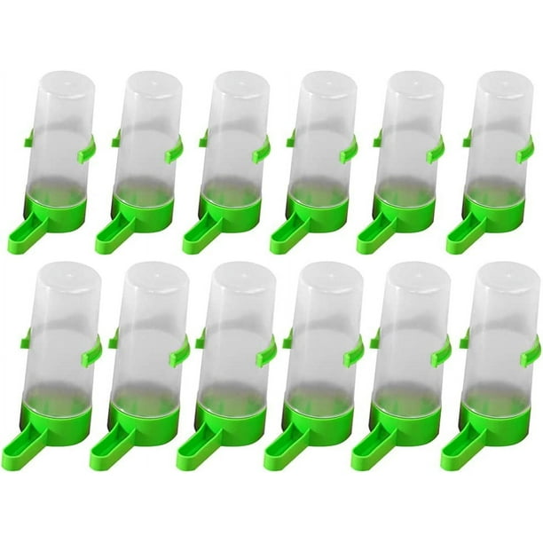 20 piezas alimentador de pájaros, dispensador de agua para jaula, alimentador automático de agua para pájaros, alimentador de comida para jaula, loro, cacatúa, taza, plato Sailing Electrónica