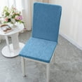 thumbnail image 4 of Merryso Stretch Dining Chair Covers Set of 2 - 1-Piece with Cushion, Washable Polyester Spandex, Blue Checks, Fits 17.7-23.6 Inch Back, 4 of 6