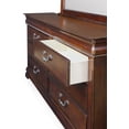 thumbnail image 5 of Furniture of America Leonora Traditional Dresser and Mirror Set, Cherry, 5 of 7