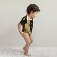 thumbnail image 4 of Yiaed Abstract Gold Floral Galaxy Print Infant Climbing Short Sleeve Onesie One-Piece Baby Bodysuit Clothes 0-12 Months -18 Months, 4 of 6