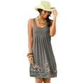 thumbnail image 1 of U.Vomade Nouvelle Robe Sans Manches à Col Rond pour Femmes, Mode Moderne Imprimée, Élégante et Ample, Grande Taille, Voyage, Fête au Bord de la Mer, Fête d'Anniversaire, 1 of 5