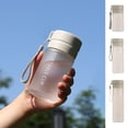 thumbnail image 1 of Botella de agua deportiva con infusor de té - vaso portátil portátil de 800 ml para viajes al aire libre, diseño de plástico esmerilado y impermeable, 1 of 7