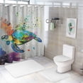 thumbnail image 7 of Orinice  Sea Turtle Shower Curtain Coastal Ocean Beach Theme Colorful Funny Polyester Fabric Cloth Waterproof Washable Bathroom Shower Curtains Sets with Hooks,  69x72, 7 of 7