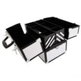 thumbnail image 3 of Makeup Train Case Aluminum Alloy Jewelry Box Organizer Silver, 3 of 7