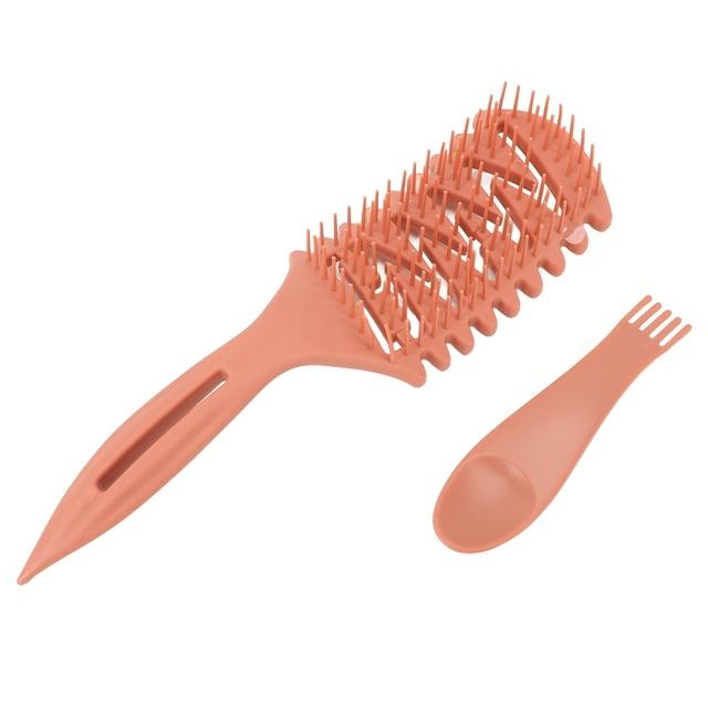 Vent Hair Brush, Hollow Out Plastic Curved Detangler Brush for Home