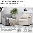thumbnail image 3 of Aukfa 31.1"W Modern Swivel Accent Chair Armchair Reading Chair Single Sofa for Living Room, Beige, 3 of 8