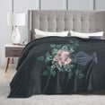 thumbnail image 4 of ZICANCN Anti-Pilling Flannel Bed Throw Blankets Flowers Roses Vase , Couch Ultra Soft Micro Fleece Sofa Bed Camping Travel Blanket for Adults 50"x40", 4 of 8