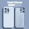 thumbnail image 2 of Funda de silicona líquida con borde cuadrado Original para iPhone, 15, 14, 13, 12, 11 Pro Max, Xs, XR, 7 Plus, 15Pro, protección de lente con logotipo, 2 of 5