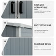 thumbnail image 6 of 5x3FT Outdoor Storage Shed Waterproof Resin Cabinet with Lockable Doors for Bikes and Patio Furniture, 6 of 9