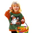 thumbnail image 6 of DHFJKG Child Toddler Girls Hoodies Cute Halloween Ghost Printed Long Sleeve Cozy Casual Sweatshirt Youth/Tween Girls Trendy Sweatshirts 9-10 Years, 6 of 6