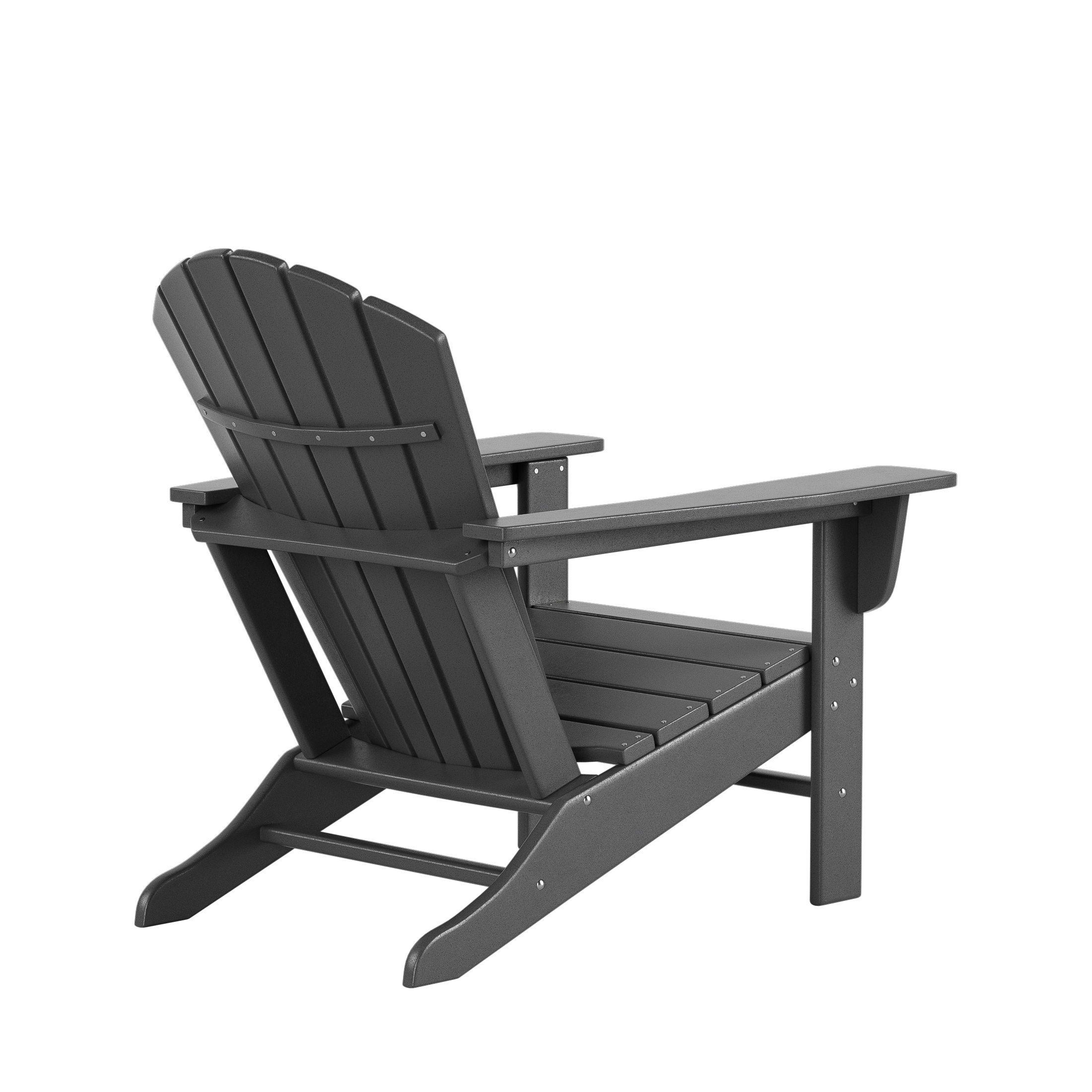 Westin Outdoor with Side Table HDPE Plastic Adirondack Chair - Gray (Set of 2) - image 4 of 5