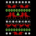 thumbnail image 2 of Boy's Jurassic World Ugly Christmas T.Rex  Graphic Tee Black Medium, 2 of 5