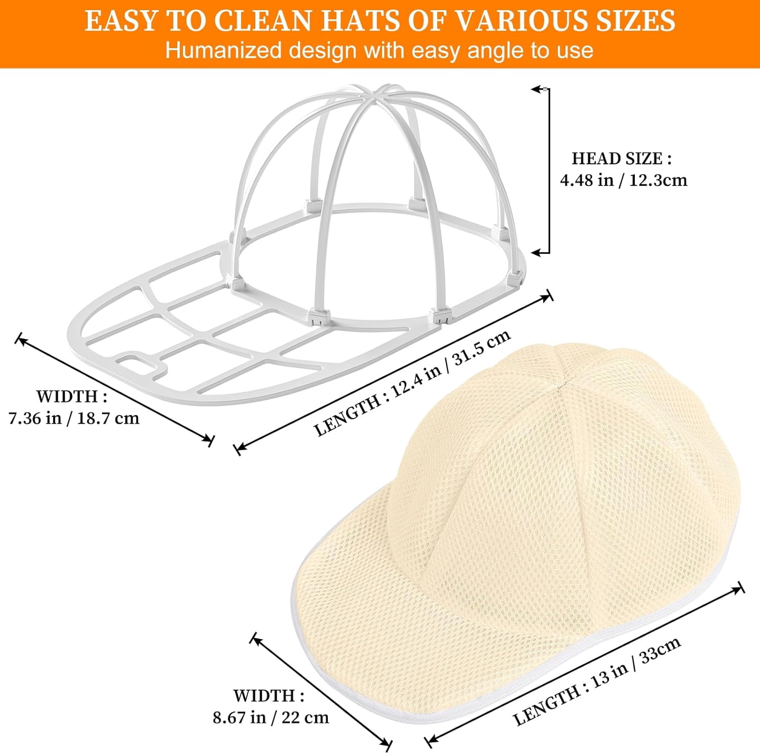 Hat Washer for Washing Machine and Dishwasher Hats Cleaner for Baseball Caps Hat Washing Cage Cap Washer Hat Holder
