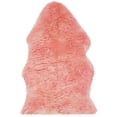 thumbnail image 4 of SAFAVIEH Sheep Skin Tiana Sheep Skin Area Rug, Solid Pink, 3' x 5' Specialty, 4 of 5