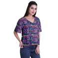 thumbnail image 3 of Moomaya Printed Casual Top For Womens V-Neck Summer Top Short Sleeve Blouse T-shirt, 3 of 6