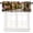 Italy-9, variant on Italian Landscape Valance Curtain European House Garden Nature Flower Vine Leaves Plant Rod Pocket Valance Window Treatments Short Curtains for Kitchen Bathroom 54x18inch