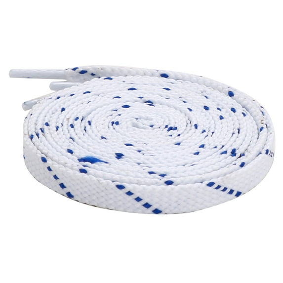 Santimon 2 Pairs Fashion Flat Replacement Shoelace for Sneakers/ High Tops/ Sport Shoes 55" White Blue