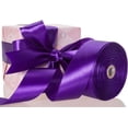 thumbnail image 2 of 50 Yards 1 1/2 Inch Purple Satin Ribbon, Single Face Polyester Solid Color Craft Fabric Ribbon for Handmade Roses, Gift Wrapping, Bouquets, Wedding, Christmas, and Party Decoration, 2 of 11