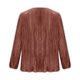 thumbnail image 4 of Bovemsi Women's Long Sleeve Tops Plus Size T Shirt 2025 Fall Crew Neck Pleated Pullover Loose Fit Long Sleeve Blouse, 4 of 7