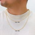 thumbnail image 3 of Nuragold 14k Real Yellow Gold 2mm Rope Chain Diamond Cut Lightweight Necklace (16"-30") Italian Jewelry for Men & Women, 3 of 9