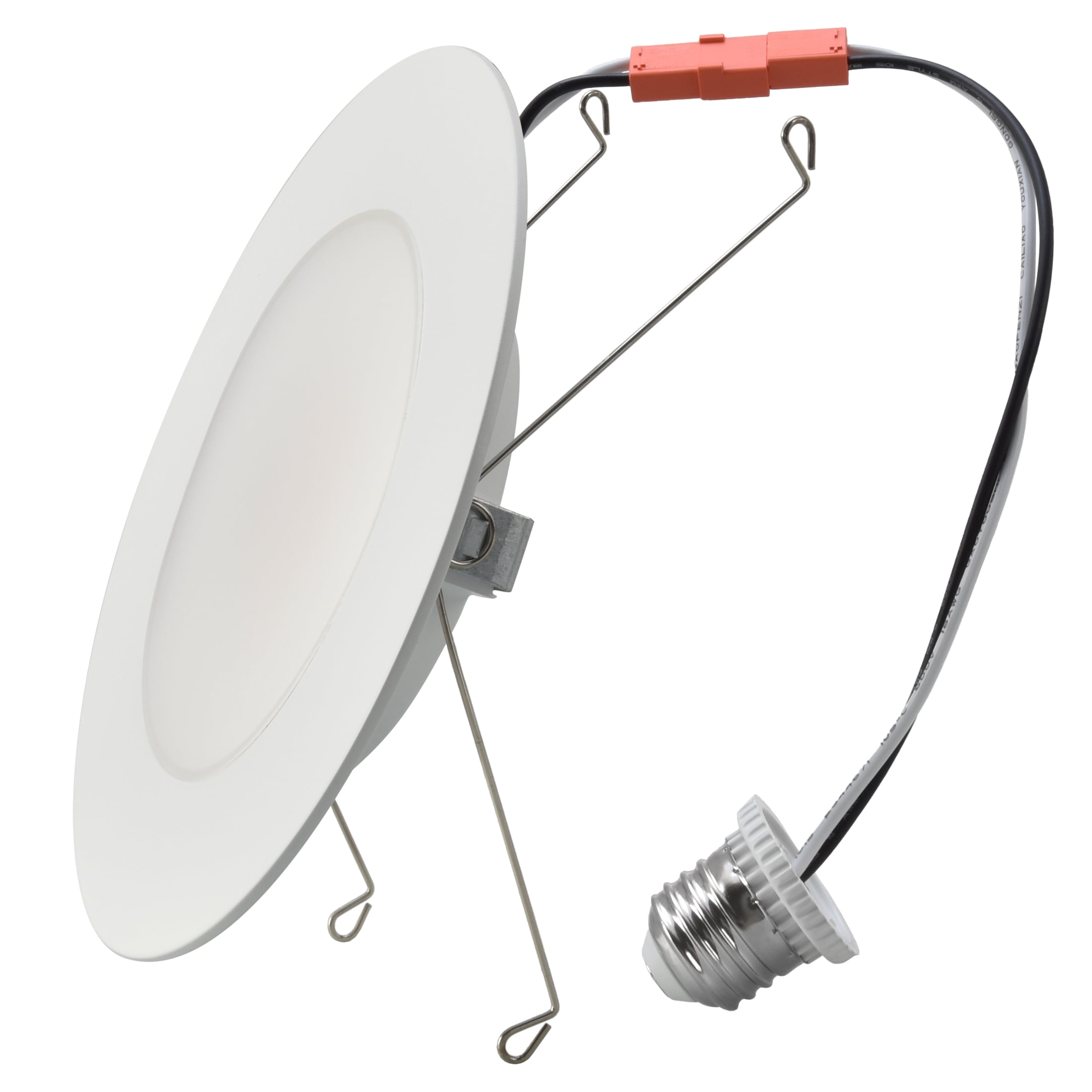 Great Value 6" LED 13W (75W Replacement) Adjustable Color Temperature Color Selectable E26 Medium Base Slim Retrofit Downlight, 4 Count