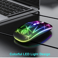 thumbnail image 4 of XMKP Wireless Mouse, 2.4G Portable Optical Quiet RGB Mouse with USB Receiver and Type C Adapter, 3 Adjustable DPI Levels, Wireless Computer Mice for Laptop, Computer, PC, MacBook, Desktop, 4 of 5