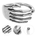 thumbnail image 5 of Anillo de mano con calavera, anillo gótico, anillo de apertura ajustable, anillo de estilo moderno, joyería, 5 of 5