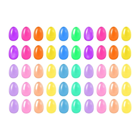 Sharprepublic 50 Pieces Fillable Easter Eggs Fun Decoration for Party Favor Birthday Girls