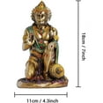 thumbnail image 5 of Tied Ribbons Hanuman Idol for Home Decoration - Hanuman Statue Figurine Decor Hindu God Murti, 5 of 5
