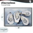thumbnail image 5 of Stupell Industries Coastal Four Oysters Impression Black Framed Giclee Art, 18 x 12, by Petals Prints Design, 5 of 9