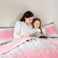 thumbnail image 5 of Homewish Cheetah Print Girl 2pcs Bedding Comforter Set,Black Pink Grey Twin Comforter Sets,Bling Glitter Breathable Bedding Set,Microfiber Bedroom Decor,Reversible, 5 of 8