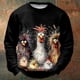 thumbnail image 2 of Suéter con estampado 3D de animales para hombre, sudadera con capucha con estampado de pollo, moda callejera, hip-hop, deportes, cálida, informal, 2 of 4