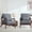 Gray, variant on Ebello Mid-Century Modern Accent Chair – Small Plaid Fabric Armchair for Living Room, Bedroom, Office, Easy Assembly(Beige-White Plaid)