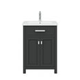 thumbnail image 2 of Water Creation Myra 24" Wood Single Bathroom Vanity in Espresso/White, 2 of 7