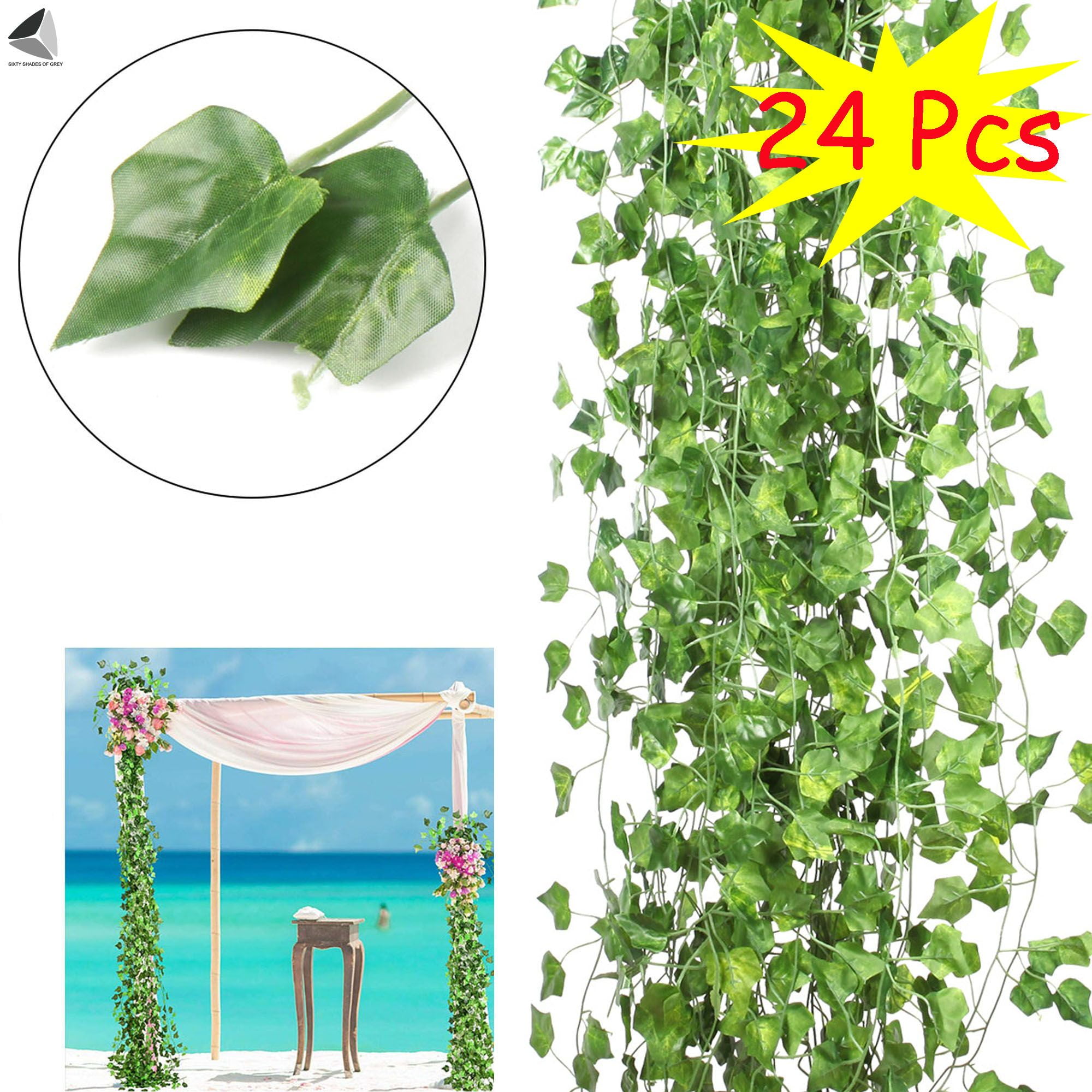 240cm Leaf Vine Artificial Hanging Plants Liana Silk Fake Ivy Leaves for  Wall Green Garland Decoration
