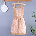 thumbnail image 3 of Sleeveless Breathable Cooking Apron with Lace Double Pockets Dot Print Waterproof PVC Wide Shoulder Strap Kitchen Apron for Home, 3 of 8