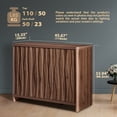 thumbnail image 2 of ARKANTOS Sideboards and Buffets Water Ripple Adjustable Shelf Push to Open Door Classic Walnut, 2 of 6
