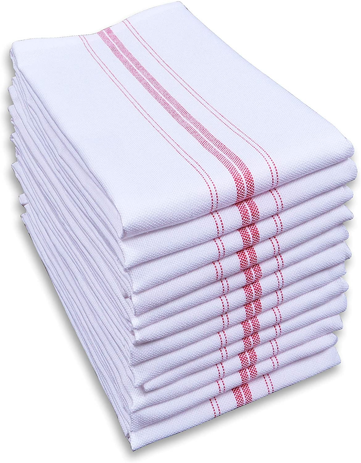 Let's Flamingle Dish Towels Set of 2 New Flamingos Striped Cotton Kitchen Tea 