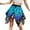 A-Sky Blue263, variant on Womens Butterfly Print Mini Skirt High Waist Asymmetrical Hem Flowy Casual Party Skirt