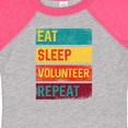 thumbnail image 4 of Inktastic Volunteering Eat Sleep Volunteer Repeat Boys or Girls Baby Bodysuit, 4 of 5