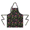 thumbnail image 2 of Pioneer Flower Floral Print Pattern Apron for Women and Men, Cotton Linen Waterproof with Pockets, Adjustable, 33x27 Inch for Kitchen, Gardening, BBQ, Salon, 2 of 6