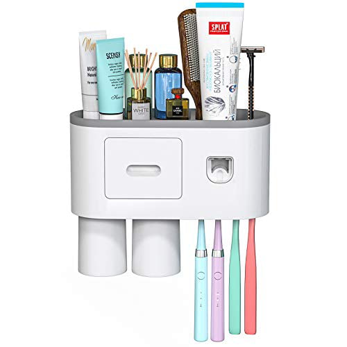 Magnetic Bathroom Toothbrush Holder Toothpaste Storage Set with Magnetic Cups